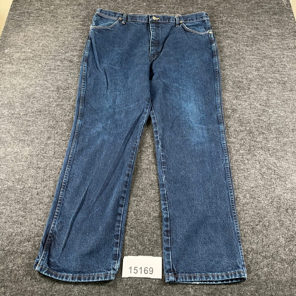 Wrangler Silver Edition Jeans Mens 38x30 Blue Denim Cotton 5-Pockets Work Wear